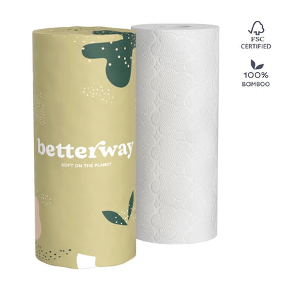 BETTERWAY BAMBOO PAPER TOWELS - 6 PACK